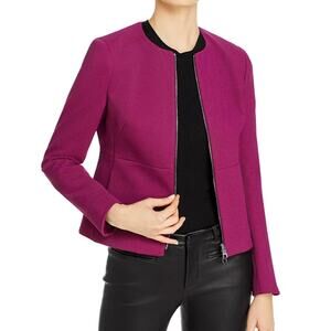 BOSS Hugo Boss Jedrila Zip Front Jacket Blazer US4 Fuchsia Magenta office career